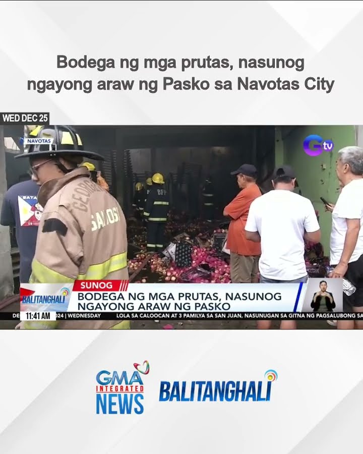 Bodega ng mga prutas, nasunog ngayong araw ng Pasko | Balitanghali