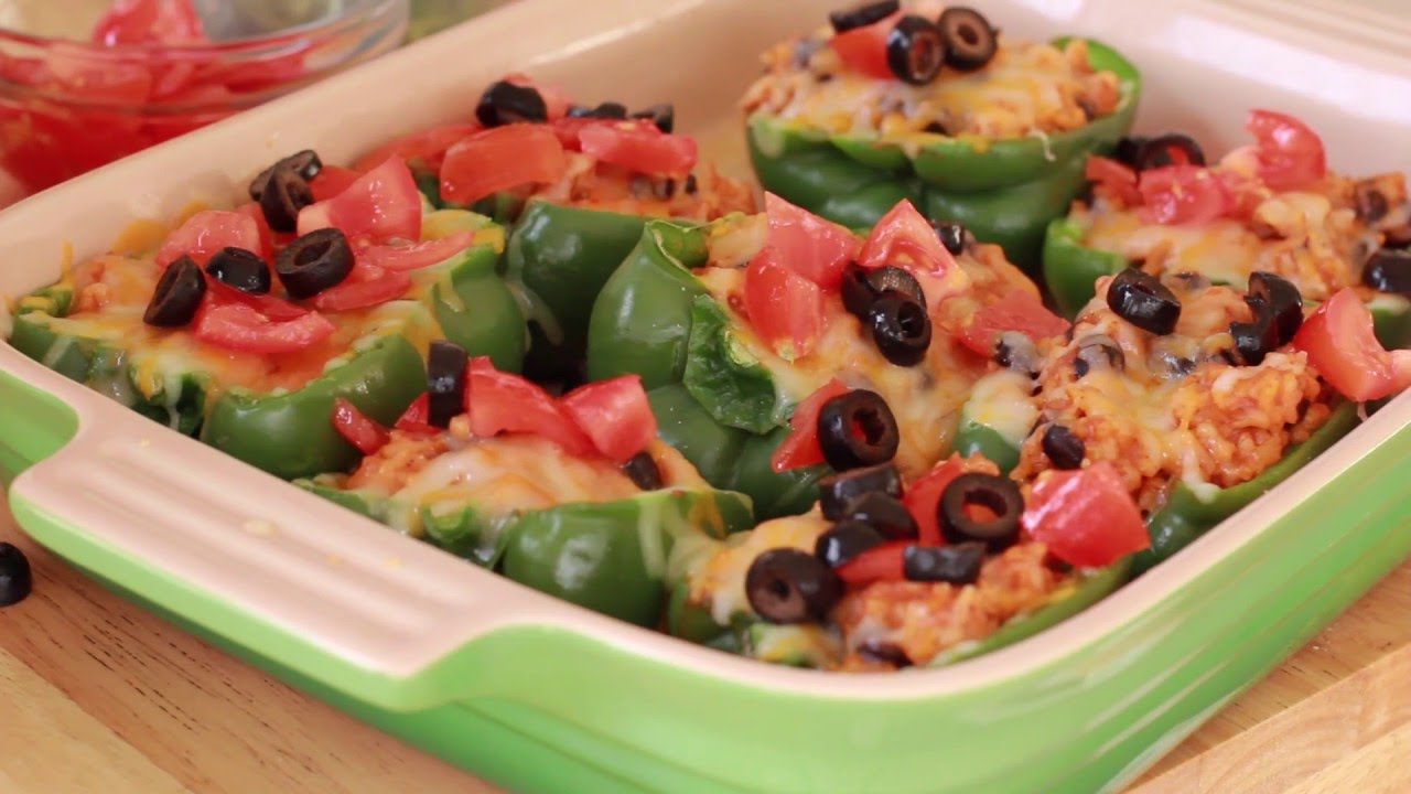 Chicken Enchilada Stuffed Pepper | Divas Can Cook