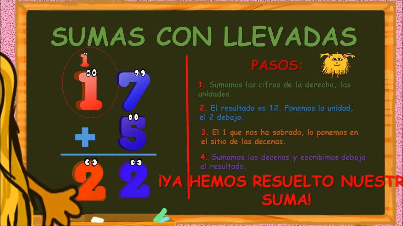 www.matecitos.com: 2º Primaria: Sumas con llevadas - YouTube