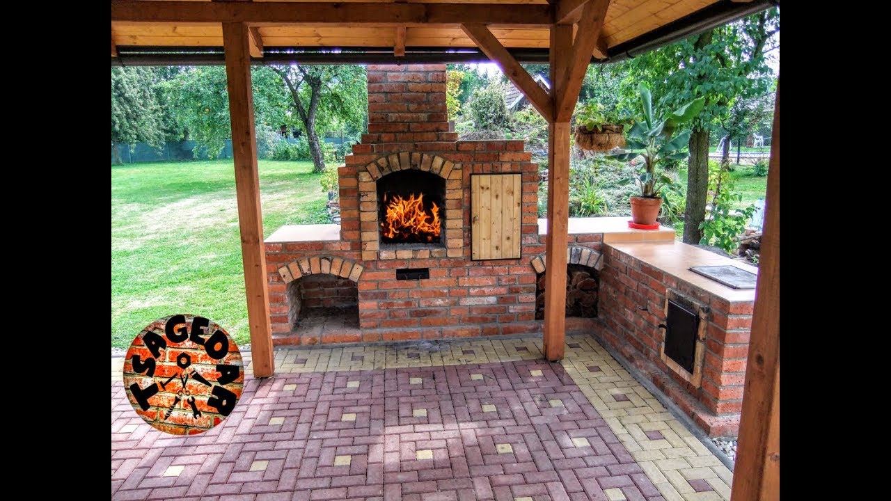 Zahradnà krb s udÃrnou stavba / diy building outdoor fireplace ...