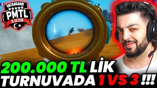 YAYINCI TURNUVASINDA SON ANDA EFSANE 1 VS 3 !! PUBG Mobile