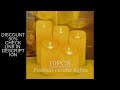 10PCS LED Candles Flameless Flickering Light Flameless Candle Battery Powered for Christmas Wedding