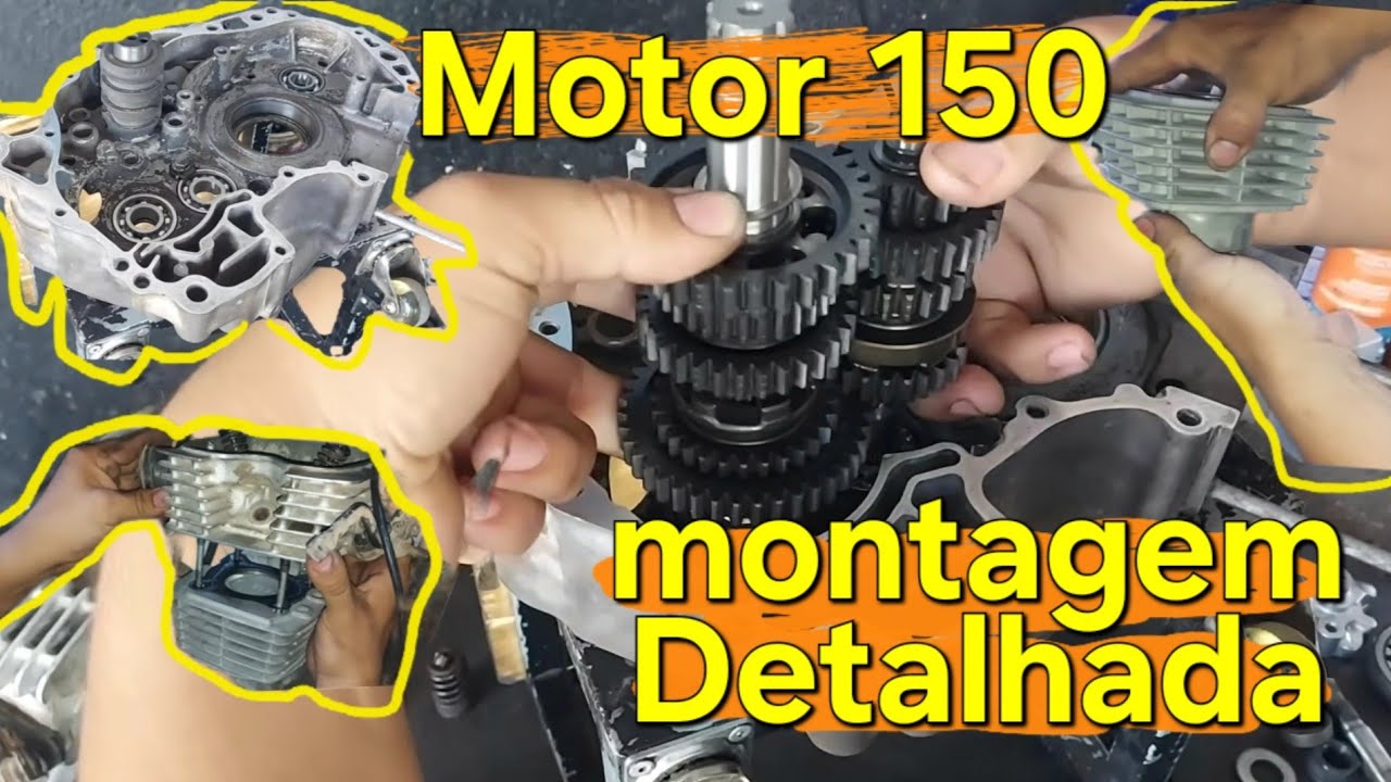Montagem motor 150 detalhado pra iniciante!!