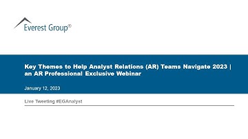 On-demand Webinar | Key Themes to Help Analyst Relations Teams Navigate 2023