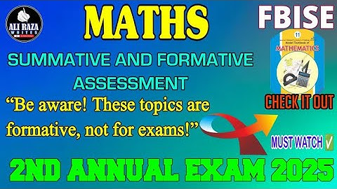 Formative And Summative Assessment for exams || Grade 11 Maths Preparation NBF || 