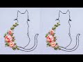 Silk Ribbon Embroidery: Spider Web Rose 🐱 Amazing Cat