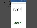 Type Numbers Then Press Alt+X #msword #officetips #microsoftoffice