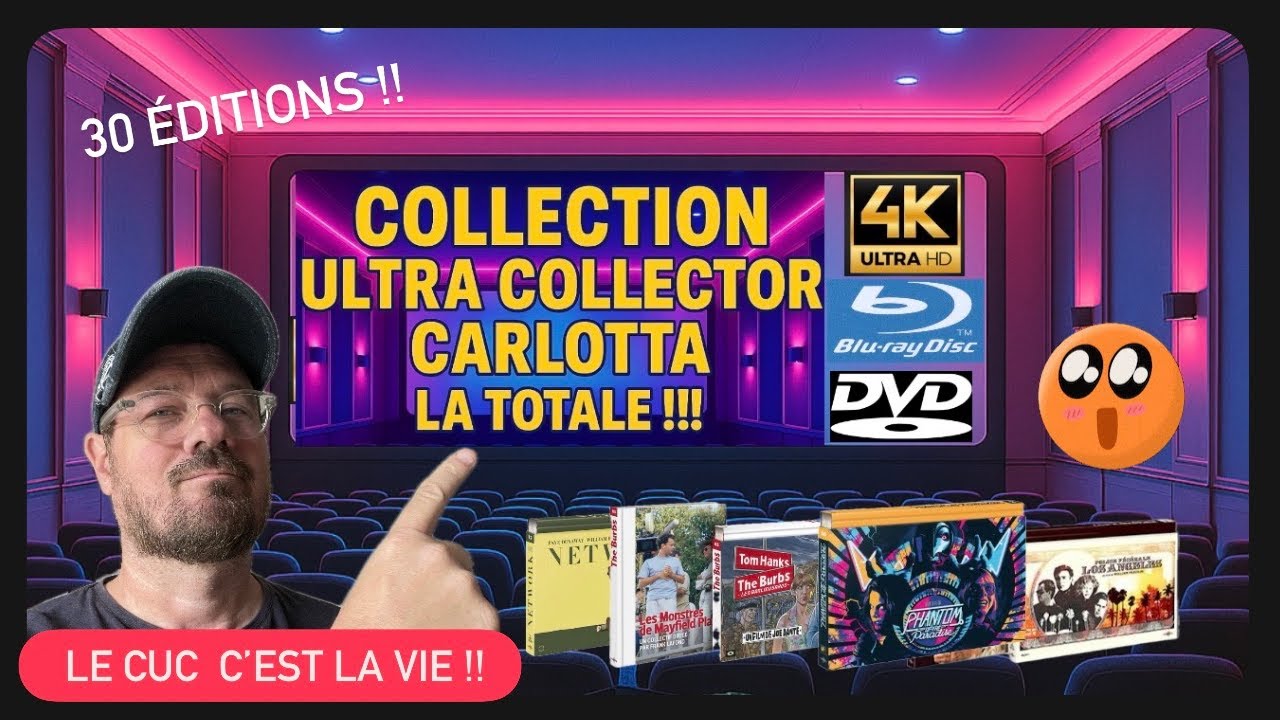 COFFRETS ULTRA COLLECTOR CARLOTTA • LA TOTALE !! BLURAY, 4K, DVD • 30 ÉDITIONS !!