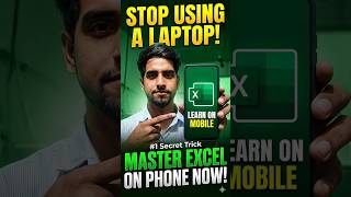 Rip laptop 💻 ‼️learn excel using your phone