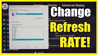 How to Change the Refresh RATE & Hertz on Windows 11 Screen (Settings Tutorial)