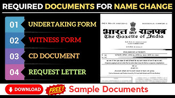 Gazette Documents For Name Change | Prepare Name Change Documents for Gazette Publication