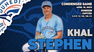 Khal Stephen vs Jupiter | 6.0 IP, 1 H, 1 ER, 1 BB, 9 K | Apr 10 2025
