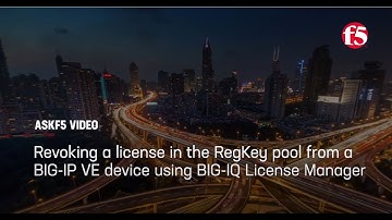 Revoking a License in the RegKey Pool from a BIG-IP VE Device using BIG-IQ License Manager