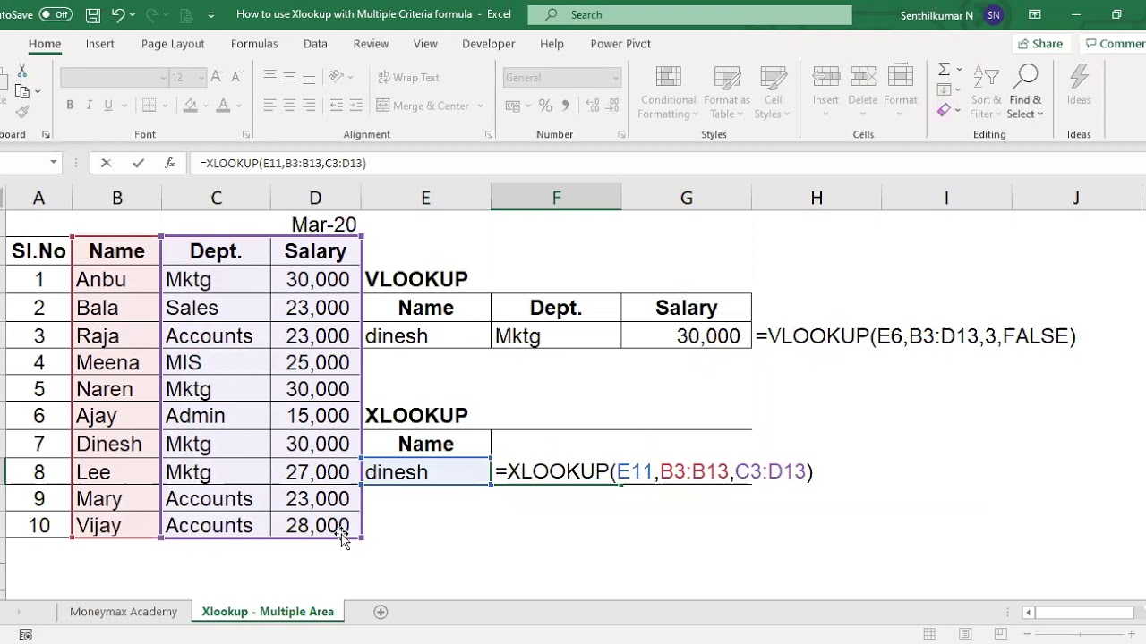 How To Use Xlookup Multiple Criteria Formula English Version YouTube How To Use Xlookup Multiple Criteria Formula English Version YouTube