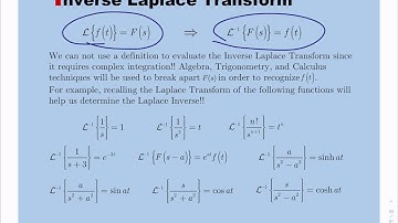 Lecture 5 - Inverse Laplace Transform