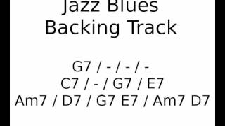 Jazz Blues backing track in G chords