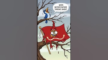 Flags of Freedom and Flapping Branches - A Windy Military Salute with Tree-tastic Twist!