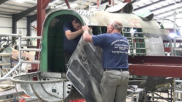 Video 105 Restoration of Lancaster NX611 Year 4 .... Skin removed from KB976
