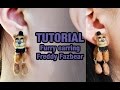 FNAF - DIY - Tutorial Freddy Fazbear furry earring in polymer clay