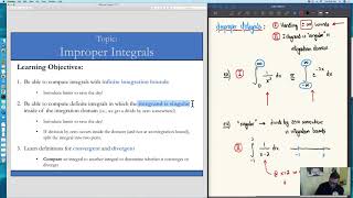 Pre-Class Video: Improper Integrals (1/2)