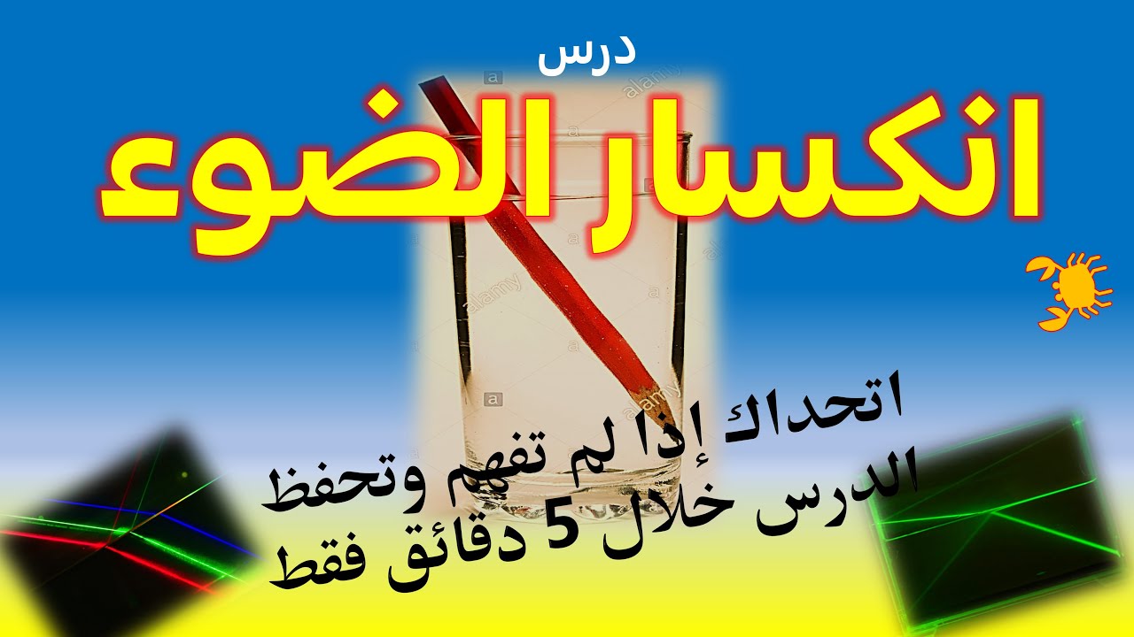 مفهوم انكسار الضوء-شرح مبسط جدا