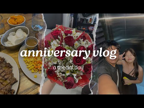 Anniversary Vlog | self shoot studio, steak, cafe & dangwa with bf