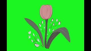 Green Screen Animasi Bunga Bergerak Tertiup Angin No Copyright