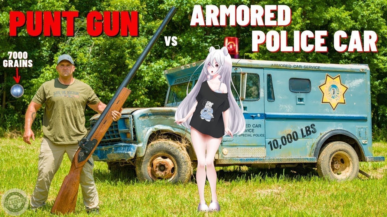 IT'S HUGE! | Punt Gun vs Armored Police Car | Kentucky Ballistics React