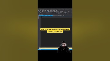 How to export all your database tables schema and data into script files? #sql #database #coding