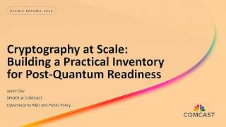 USENIX Security '26 (Enigma Track) - Cryptography at Scale: Building a Practical Cryptographic...