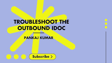 Troubleshoot the Outbound IDOC