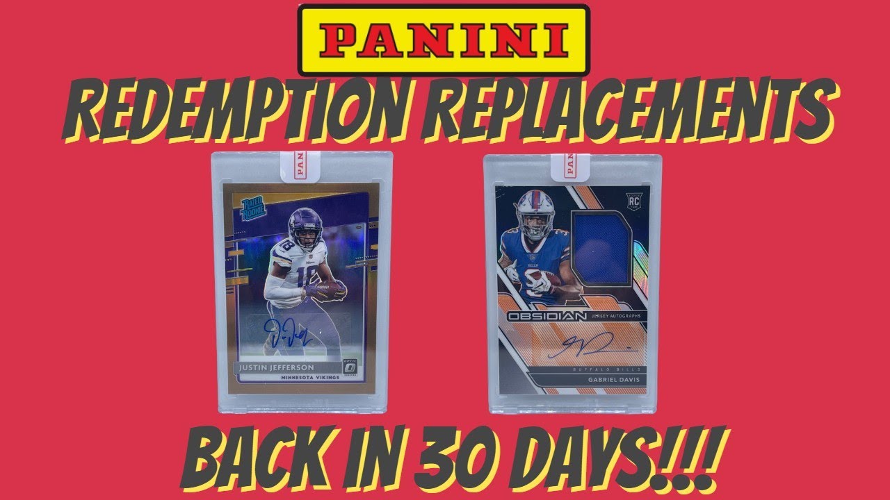 Panini Redemption Replacements Back in 30 Days!!!!! YouTube