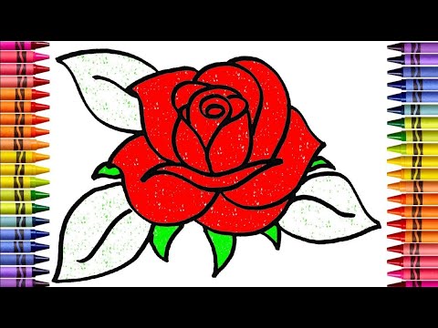 Bolalar uchun atirgul chizish/Drawing rose for children/Рисование розы для детей