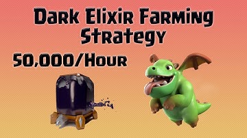 Clash of clans Dark Elixir Farming  | 50K per Hour | Best Dark Elixir Farming Strategy