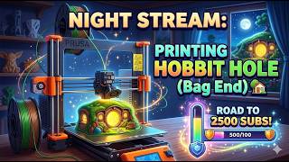 Printing Hobbit Hole (Bag End) 🏡 Road to 2500 Subs! - Timelapse