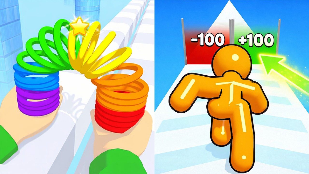 Toy Spring vs Tall Man Run - Full Levels Speedrun Gameplay (Android & iOS)