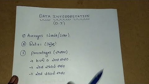 Data interpretation(DI) in telugu part-1