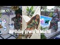 BIRTHDAY GRWM IN MIAMI | GREEN SMOKEY EYE | 30 INCH DEEPWAVE WIG