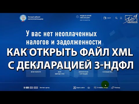 Как открыть файл XML с декларацией 3-НДФЛ