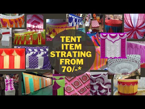 All Tent Item - Ceiling , Curtains (Parde),Chair Cover, Table Cover, Carpet ,Dari | Starting