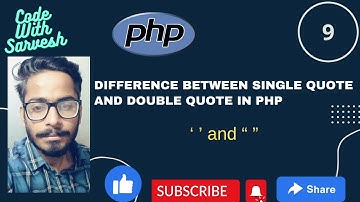 Difference Between Single Quotes vs. Double Quotes | PHP Tutorial in Hindi  | CodeWithSarvesh