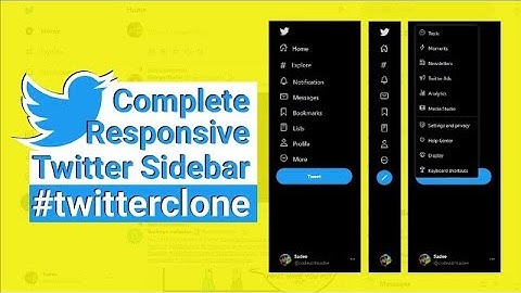 Complete Responsive Twitter Sidebar with HTML CSS JavaScript 2025