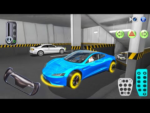 New Tesla EV Car Park to The Parking Building - 3D Driving Class 2025 - Android & ios gameplay video