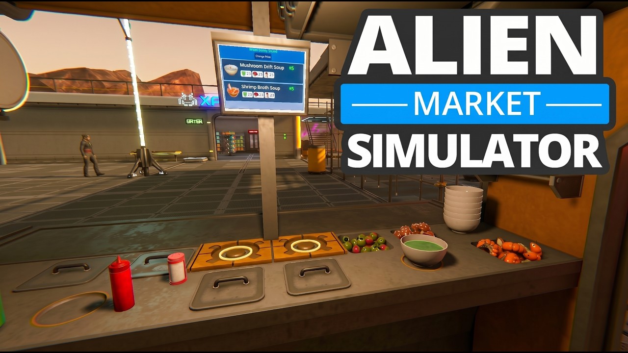 We Hired Employees & Opened a Food Stand! | Alien Supermarket Simulator ...