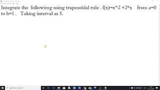 Trapezoidal rule #numerical integration # easiest matlab program
lirock education