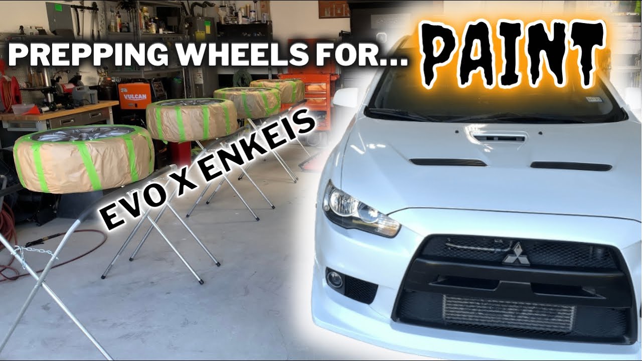 Prepping Evo X Enkei Wheels For PAINT! YouTube
