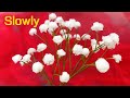 ABC TV | How To Make Baby Breath Paper Flower #1(Slowly) - Craft Tutorial