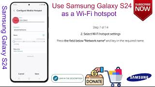 How to Use Samsung Galaxy S24 as a Wi Fi hotspot #galaxys24
