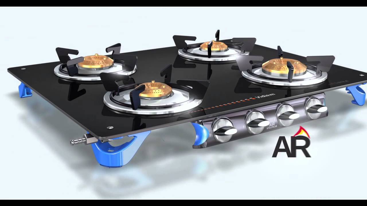 vidiem air pride 4 burner glass top gas stove