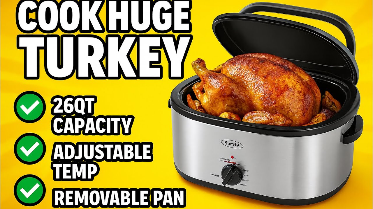 Electric Roaster Oven That Roasts, Bakes & Slow Cooks Everything